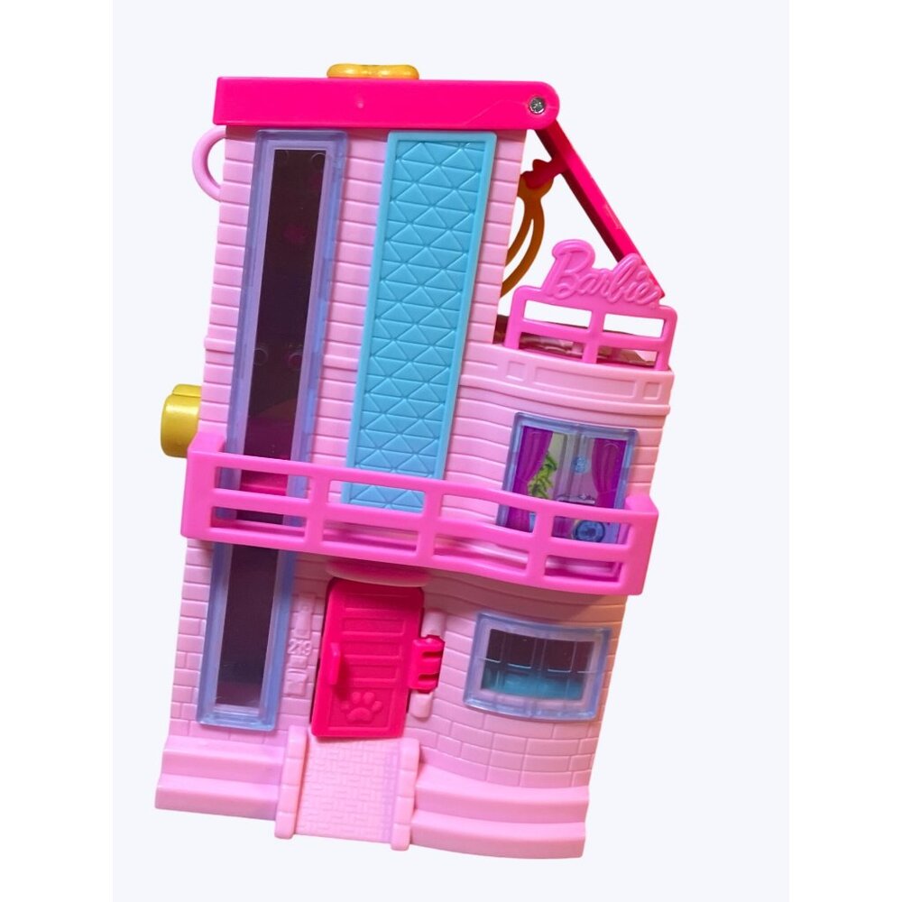 Barbie Polly Pocket Pink Dollhouse Playset With Accessories
